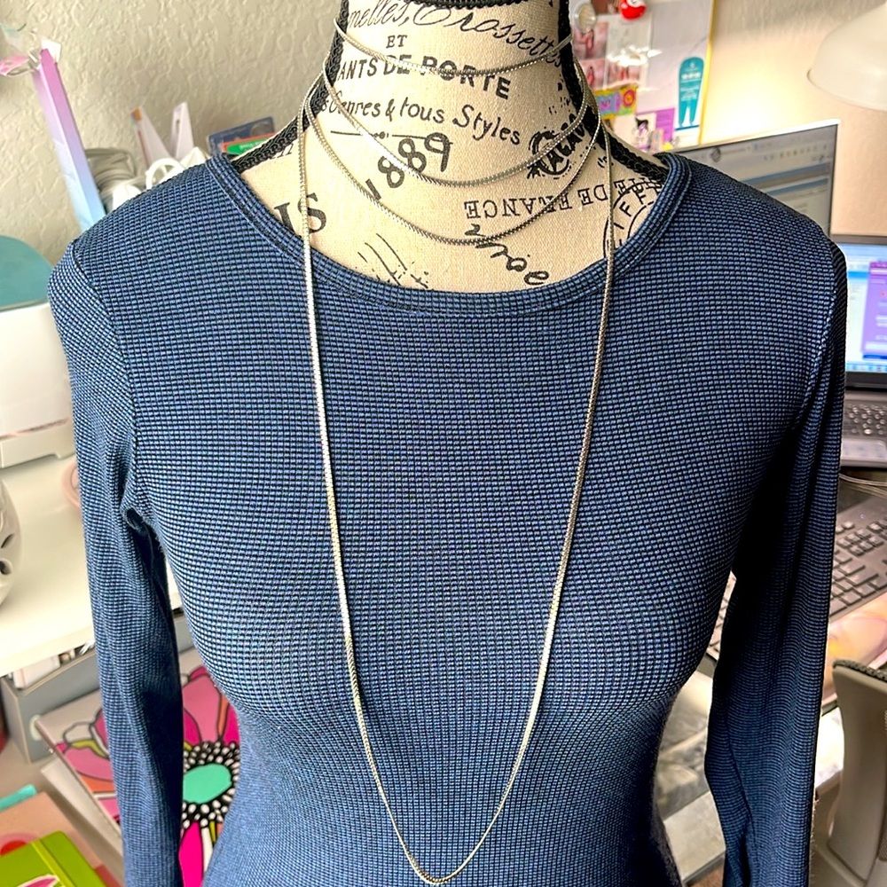 Express layered silver necklace like new